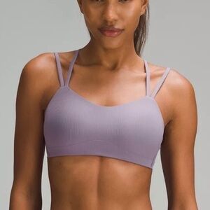 Lululemon Purple Like A Cloud Ribbed Sports Bra